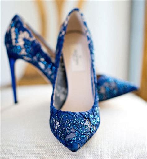 chanel blue wedding shoes